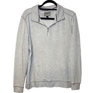 Flag & Anthem Men’s Cream Color 1/4 Zip Sweater Size Large